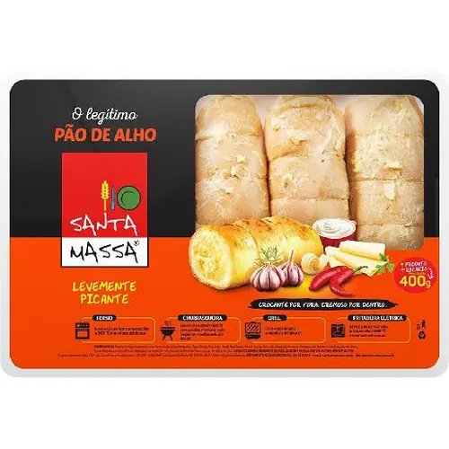 Pão Alho Tradicional Santa Massa 400G