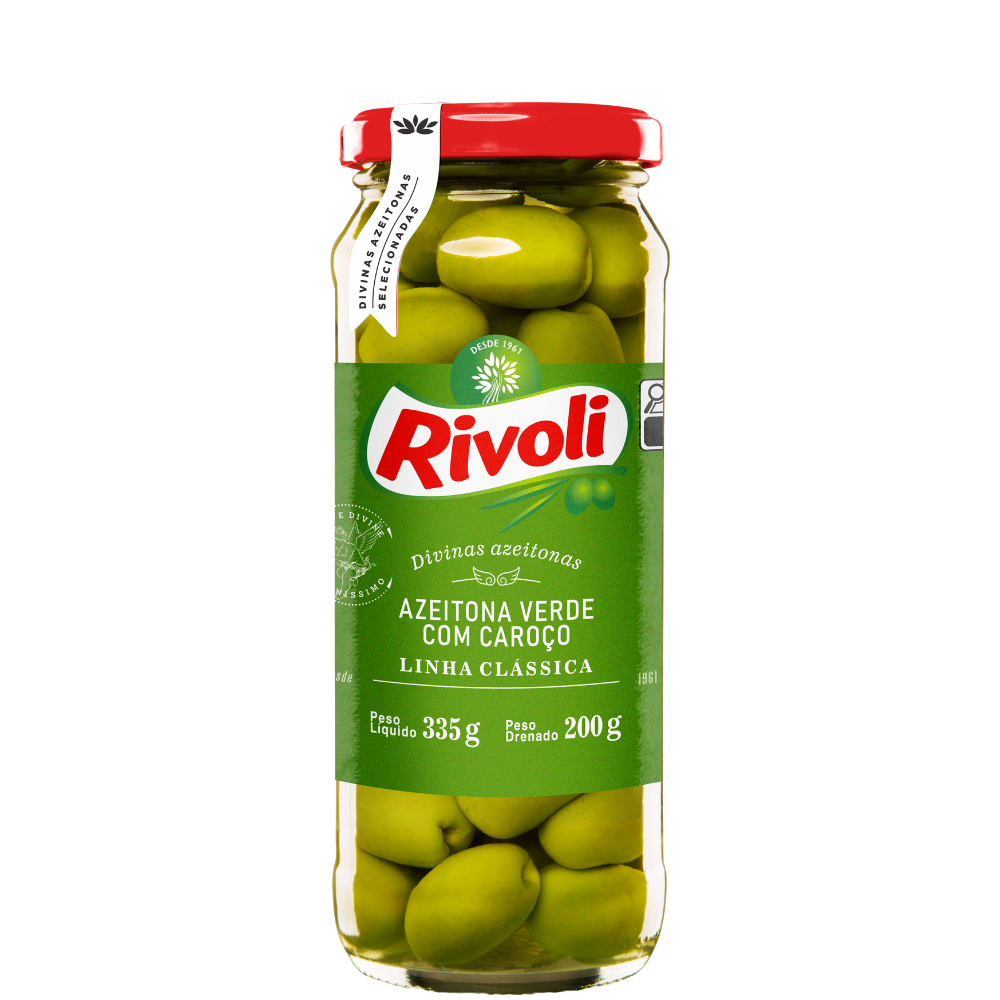 Azeitonas Rivoli c/ Caroço 200G