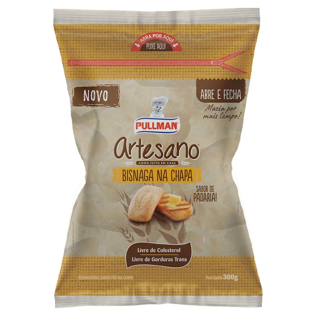 Pão Pull Artesano Pão na Chapa 300G