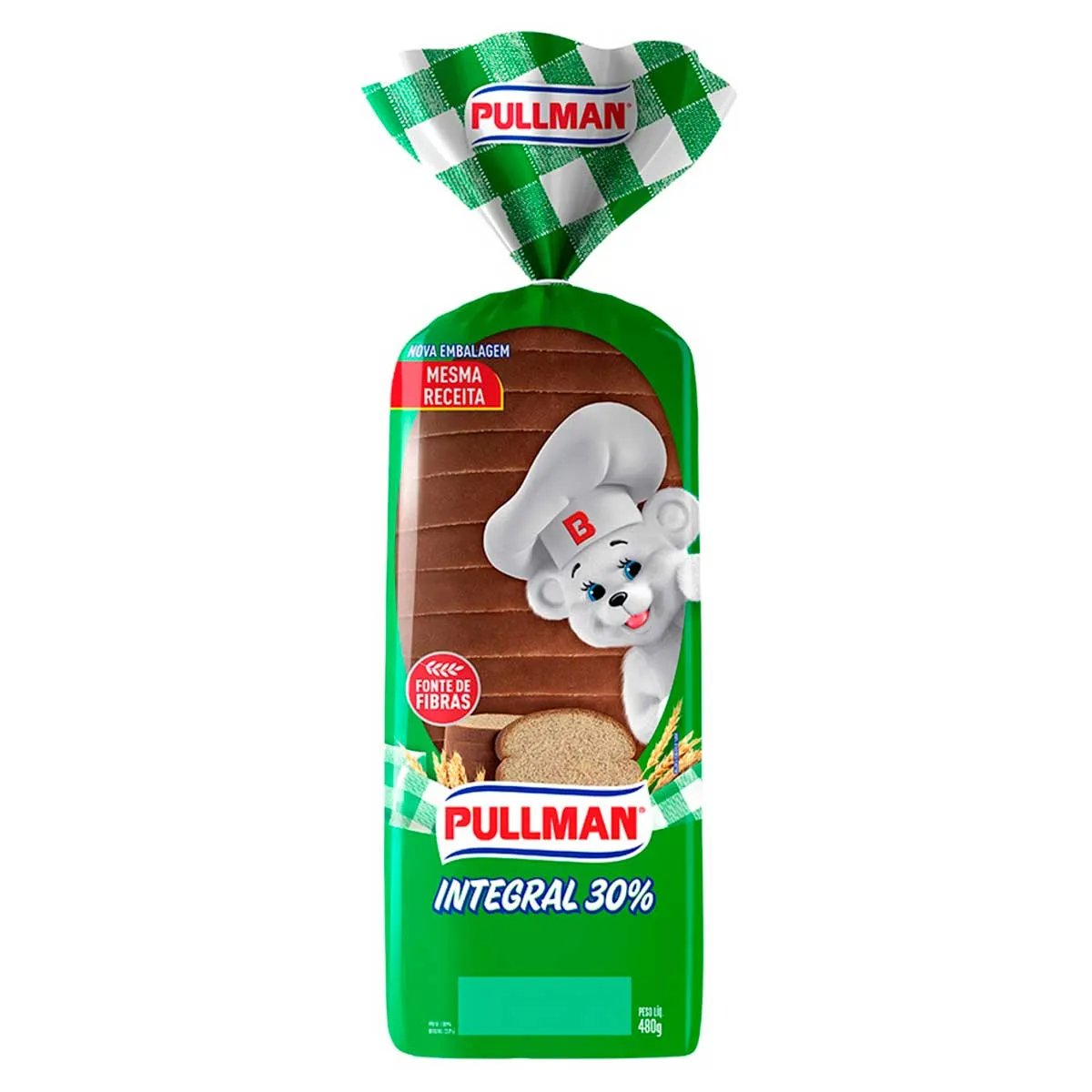 Pão Pullman Integral 30% 480G